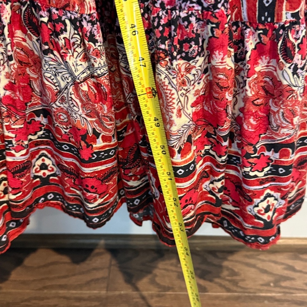 Free People Happy Feelings Dress
Maxi Long Sleeve Red Black S - Picture 9 of 11